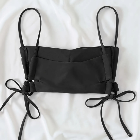 NEW Black Bikini with Bralette Top & High Waisted Bottoms - Picture 5 of 6